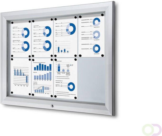 Vitrinekast mededelingenbord Outdoor(8xA4 )