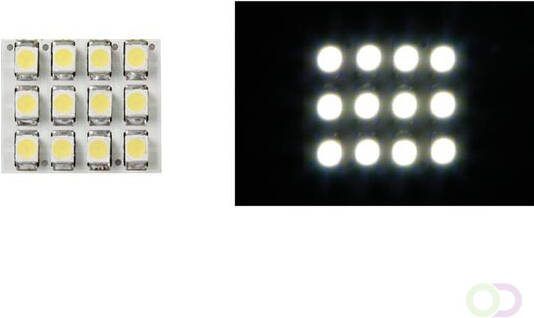VERLICHTINGSMODULE WITTE LEDS MET RONDE DIFFUSER 12V 17 x 20mm - Foto 1