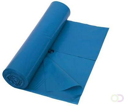 Merkloos Vuilniszak 45 micron ft 80 x 100 cm 120 liter blauw rol van 25 stuks