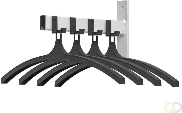 V-part wandgarderobe 4 haken met hangers