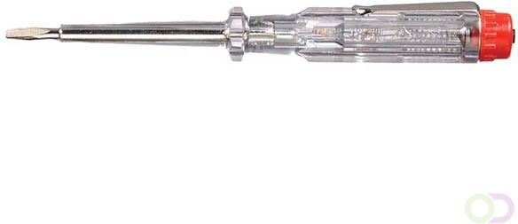 Velleman Wiha Spanningszoeker 220-250 Volt sleufkop transparant met clip in blister (32201) 3 0 mm x 60 mm