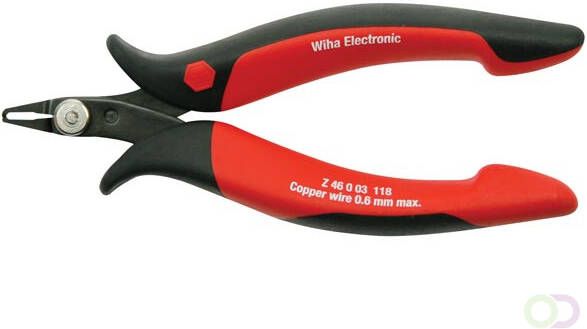 Velleman Wiha Schuine kopkniptang Electronic zeer smalle korte kop zonder facet in blister (27397) 118 mm