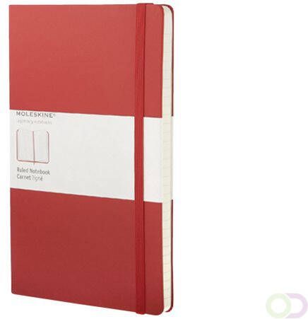 Moleskine Notitieboek large 130x210mm lijn rood