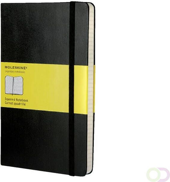 Moleskine Notitieboek large 130x210mm ruit zwart
