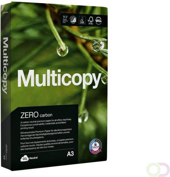 Multicopy Kopieerpapier Zero A3 80gr wit 500vel