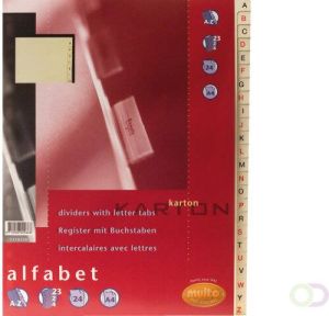 Multo Tabbladen A4 23-rings 24-delig A-Z karton chamois