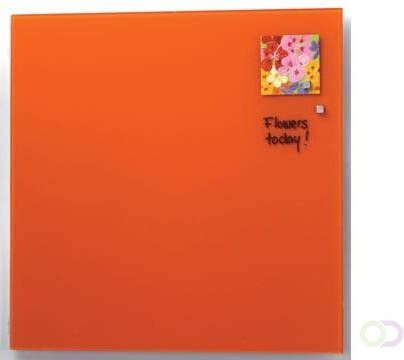 Naga magnetisch glasbord oranje ft 45 x 45 cm
