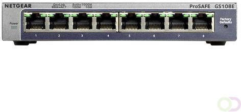 Netgear ProSAFE Unmanaged Plus Switch GS108E 8 Gigabit Ethernet poorten (GS108E-300PES)