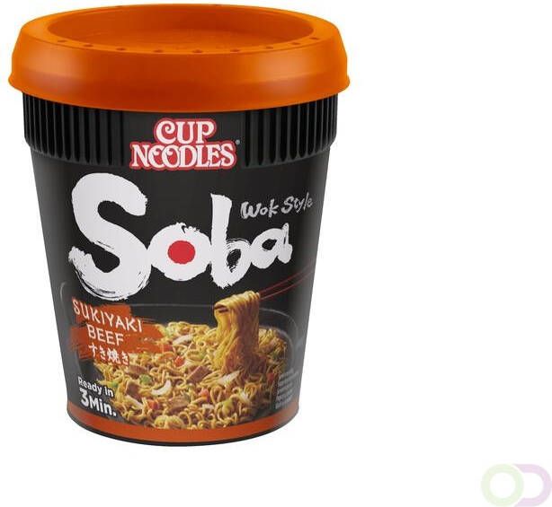 Nissin Noodles Soba sukiyaki beef cup