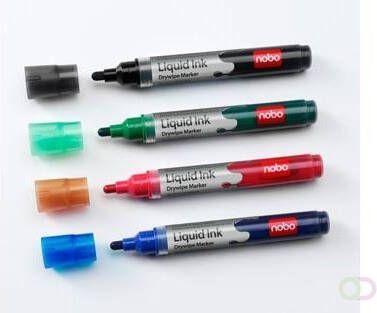 Nobo Liquid Ink marker doos met 12 stuks in geassorteerde kleuren