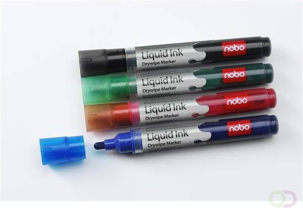 Nobo Liquid Ink Markers Droog Uitwisbaar Assorti (6)