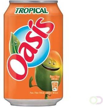 Oasis Tropical vruchtenlimonade blik van 33 cl pak van 24 stuks