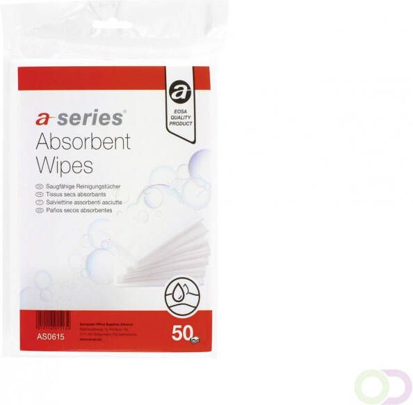Office-Deals A-series Schoonmaakdoekjes AS0615 Absorberend 50 st.