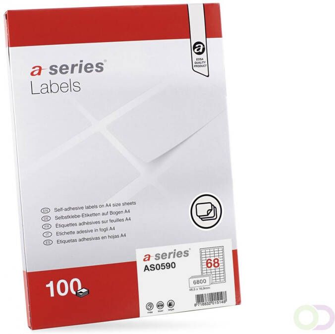 Office-Deals A-series Etiket AS0590 48 3 x 16 9 mm Wit Zelfklevend 100 vel