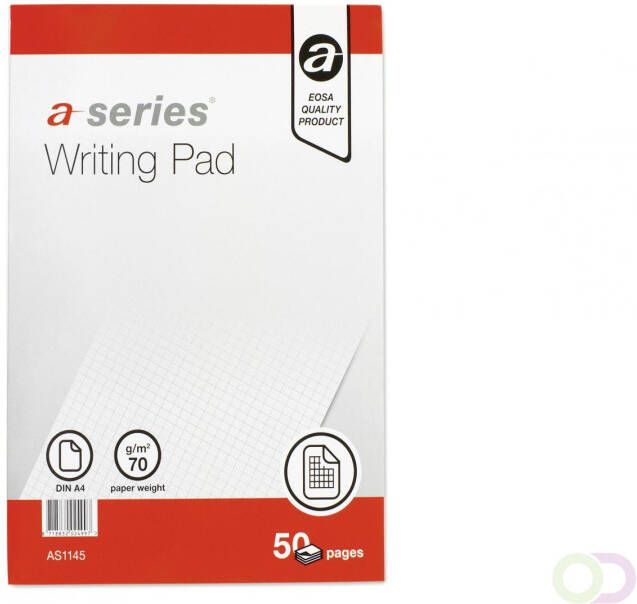 Office-Deals A-series Schrijfblok A4 Geruit- 50vel