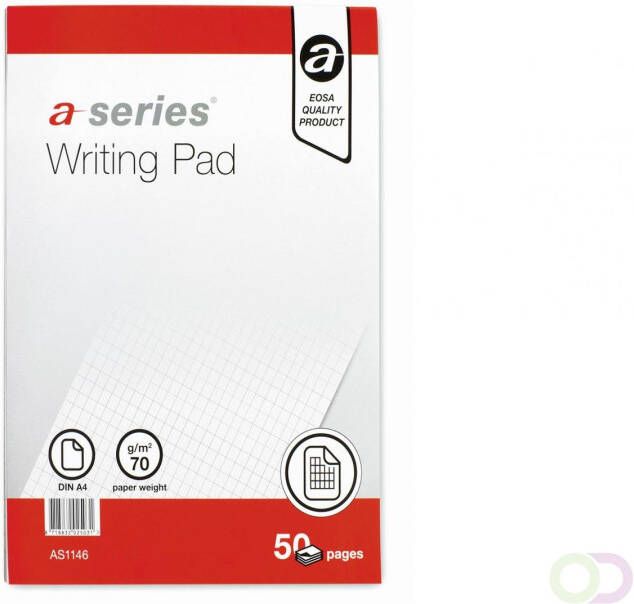 Office-Deals A-series Schrijfblok AS1146 A4 Commercial geruit 50vel