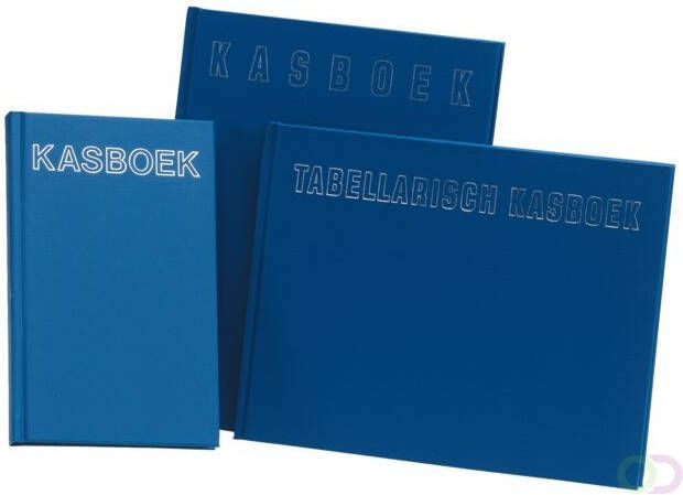 Office Kasboek tabellarisch 210x160mm 96blz 8 kolommen blauw