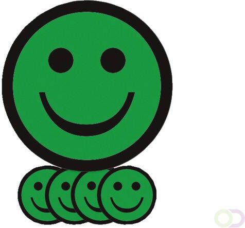 Office Magneet smiley 2.5cm emotie blij groen