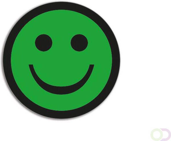 Office Magneet smiley 5cm emotie blij groen