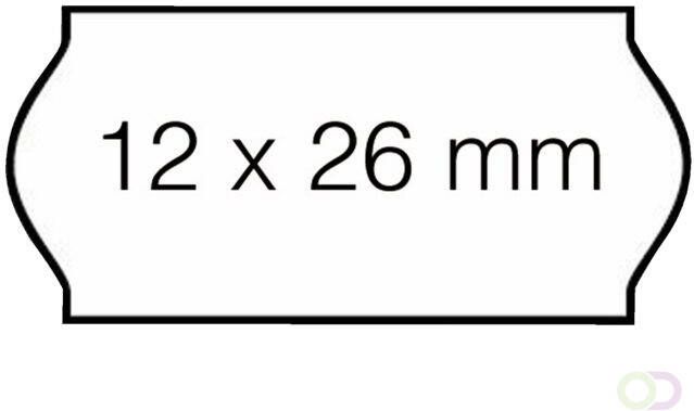 Open-Data Prijsetiket 12x26mm C6 permanent wit 1500 stuks