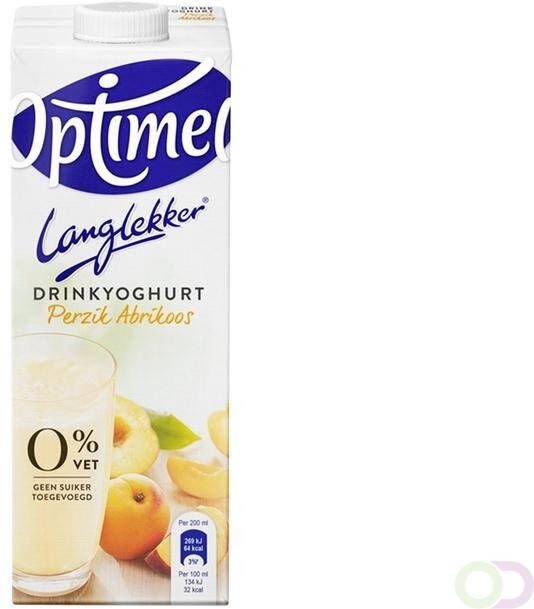 Optimel Drinkyoghurt Langlekker perzik abrikoos 1liter
