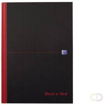 Oxford BLACK N' RED gebonden boek 192 bladzijden ft A4 geruit 5 mm