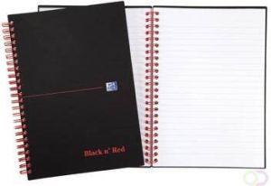 Oxford BLACK N' RED spiraalblok kunststof 140 bladzijden ft A5 gelijnd