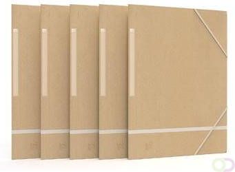 Oxford Touareg elastomap uit karton ft A4 naturel en geassorteerde kleuren pak van 5 stuks