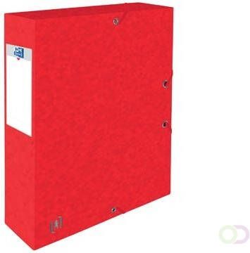 Oxford Elba elastobox Top File+ rug van 6 cm rood