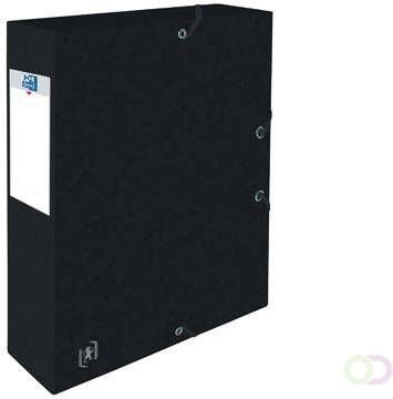 Oxford Elba elastobox Top File+ rug van 6 cm zwart