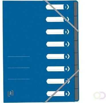 Oxford Elba Top File+ sorteermap 8 vakken met elastosluiting blauw