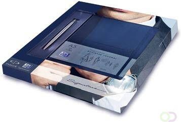 Oxford en Parker geschenkpakket Signature A5 notitieboek + Jotter steel balpen