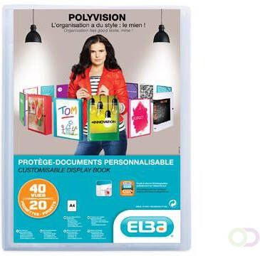 Oxford Polyvision personaliseerbare presentatiealbum formaat A4 uit PP 20 tassen transparant