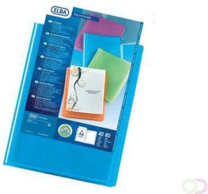 Oxford Polyvision personaliseerbare presentatiealbum formaat A4 uit PP 40 tassen blauw