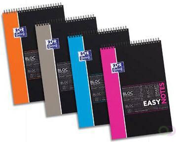 Oxford Spiraalblok Student Easynotes A4+ 4 gaats lijn 80vel assorti