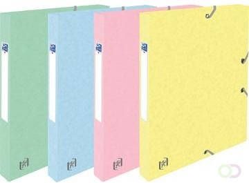 Oxford Top File+ elastobox rug van 2 5 cm geassorteerde pastelkleuren pak van 4 stuks