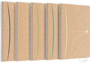 Oxford Touareg spiraalschrift 180 bladzijden ft A4 gelijnd geassorteerde kleuren