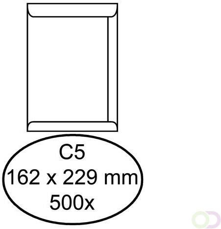 Oxford Zak-enveloppen zonder venster ft 162 x 229 mm 90 g mÂ² doos van 500 stuks