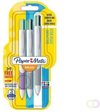 Paper Mate 4-kleuren balpen InkJoy Quatro blister 2 + 1 gratis