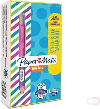 Paper Mate 4-kleuren balpen Inkjoy Quatro Joie de Vivre roze