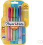 Paper Mate balpen InkJoy 100 met dop blister met 4 stuks in geassorteerde fun kleuren - Thumbnail 2