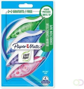 Paper Mate correctieroller Liquid Dryline Grip blister 2 + 2 gratis
