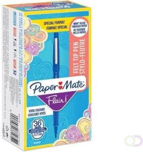 Paper Mate fineliner Flair Original value pack van 36 stuks(30 + 6 gratis ) blauw