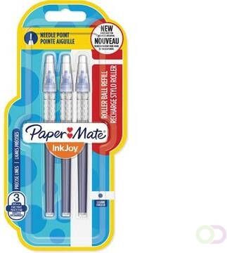 Paper Mate InkJoy vulling voor liquid-ink roller fijn blauw blister met 3 vullingen