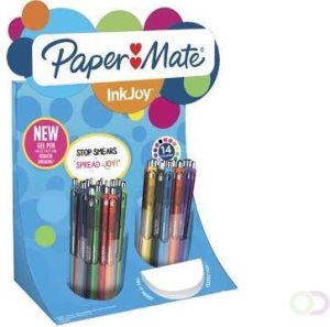 Paper Mate roller InkJoy Gel medium display met 60 stuks in geassorteerde kleuren