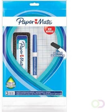 Paper Mate whiteboardmarker met fijne punt set van 3 stuks blauw