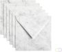 Papicolor Envelop 140x140mm Marble grijs - Thumbnail 2