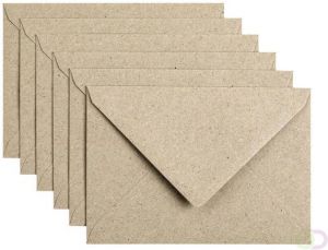 Papicolor Envelop C6 114x162mm Kraft grijs