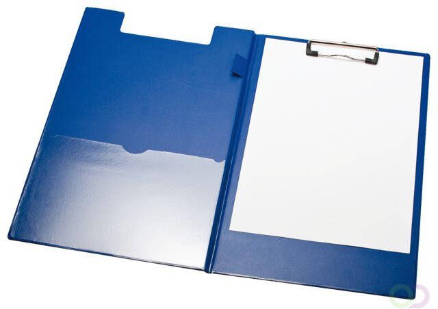 Papierklem LPC Klemmap LPC A4 Folio met 100mm klem + penlus blauw