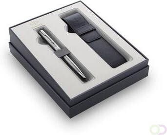 Parker giftbox Sonnet balpen + pen pouch staal CT